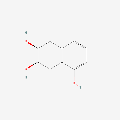 cis-5,6,7,8-tetrahydronaphthalene-1,6,7-triol (CAS: 35697-16-6) - Chemical Structure and Molecular Formula 