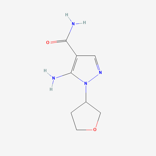 5-amino-1-(tetrahydrofuran-3-yl)-1H-pyrazole-4-carboxamide (CAS: 1184913-95-8) - Chemical Structure and Molecular Formula 