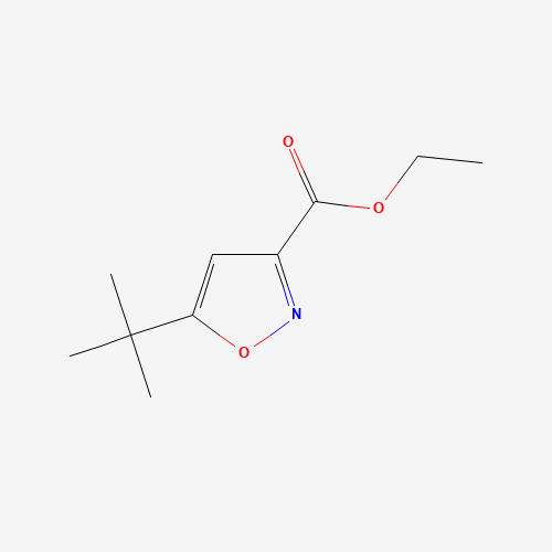 ETHYL 5-TERT-BUTYLISOXAZOLE-3-CARBOXYLATE (CAS: 91252-54-9) - Chemical Structure and Molecular Formula 