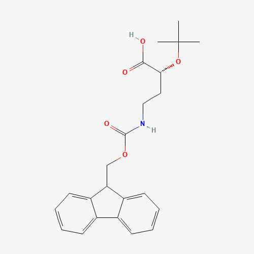 (2R)-2-tert-Butyloxy-4-(9-fluorennylmethoxy)-carbonylaminobutyric Acid (CAS: 905857-50-3) - Chemical Structure and Molecular Formula 