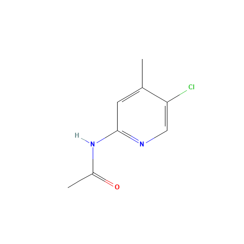 2-Acetamido-5-Chloro-4-Picoline (CAS: 148612-16-2) - Chemical Structure and Molecular Formula 