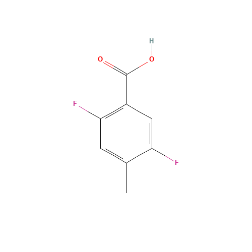 2,5-Difluoro-4-methylbenzoic acid (CAS: 103877-80-1) - Chemical Structure and Molecular Formula 