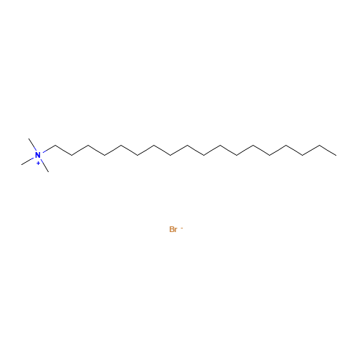 Octadecy trimethyl ammonium bromide (CAS: 1120-02-1) - Chemical Structure and Molecular Formula 