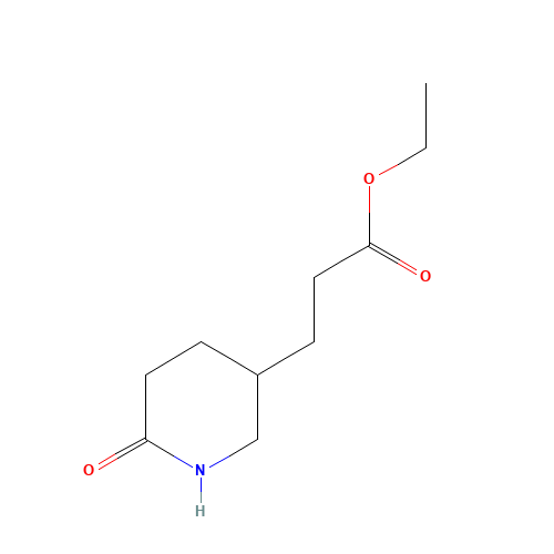 ethyl 3-(6-oxopiperidin-3-yl)propanoate (CAS: 87850-83-7) - Chemical Structure and Molecular Formula 