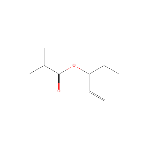 1-Penten-3-yl isobutyrate (CAS: 945529-33-9) - Chemical Structure and Molecular Formula 