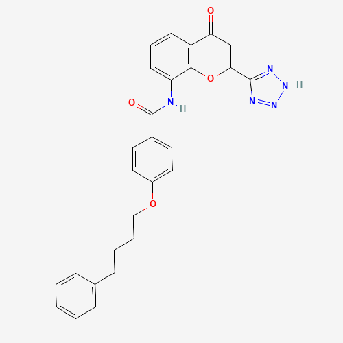 4-Oxo-8-(4-(4-phenylbutoxy)benzoylamino)-2-(tetrazol-5-yl)-4H-1-benzopyran (CAS: 103177-37-3) - Related Chemical Product