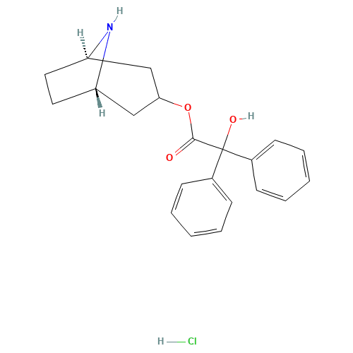 alpha-Hydroxy-alpha-phenylbenzeneacetic acid (3-endo)-8-azabicyclo[3.2.1]oct-3-yl ester hydrochloride (CAS: 63516-30-3) - Related Chemical Product