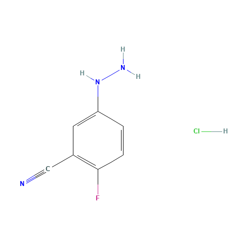 3-CYANO-4-FLUOROPHENYLHYDRAZINE HCL (CAS: 280120-91-4) - Chemical Structure and Molecular Formula 