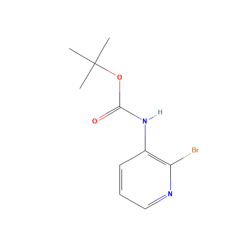 (2-BROMO-PYRIDIN-3-YL)-CARBAMIC ACID TERT-BUTYL ESTER (CAS: 116026-98-3) - Chemical Structure and Molecular Formula 