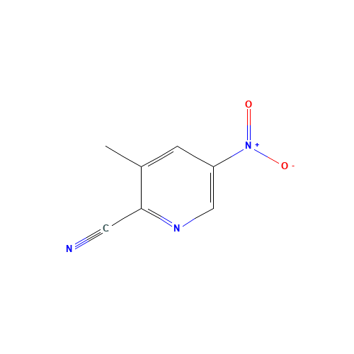2-Cyano-3-methyl-5-nitropyridine (CAS: 65169-63-3) - Chemical Structure and Molecular Formula 