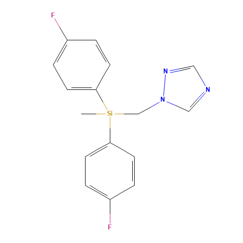 Flusilazole (CAS: 85509-19-9) - Chemical Structure and Molecular Formula 