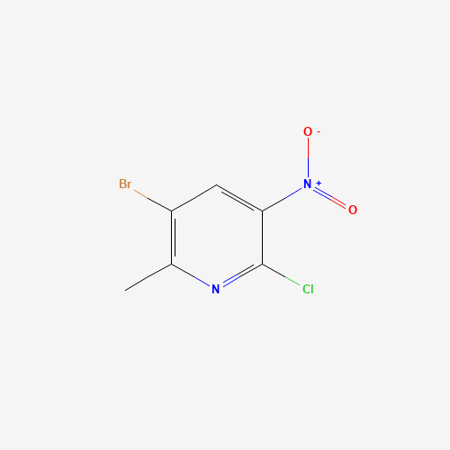 2-Chloro-3-Nitro-5-Bromo-6-Picoline (CAS: 186413-75-2) - Chemical Structure and Molecular Formula 