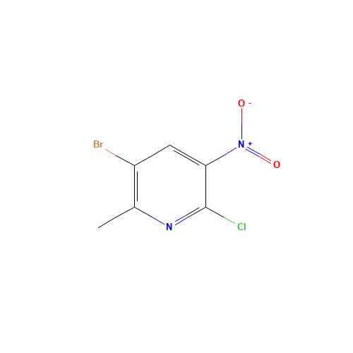 2-Chloro-3-Nitro-5-Bromo-6-Picoline (CAS: 186413-75-2) - Chemical Structure and Molecular Formula 