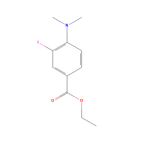 ethyl 4-(dimethylamino)-3-iodobenzoate (CAS: 1131588-23-2) - Chemical Structure and Molecular Formula 