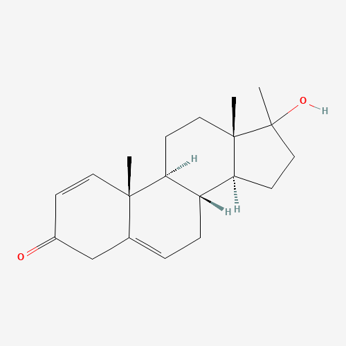 17beta-Hydroxy-17-methylandrosta-1,5-dien-3-one (CAS: 2694-97-5) - Chemical Structure and Molecular Formula 