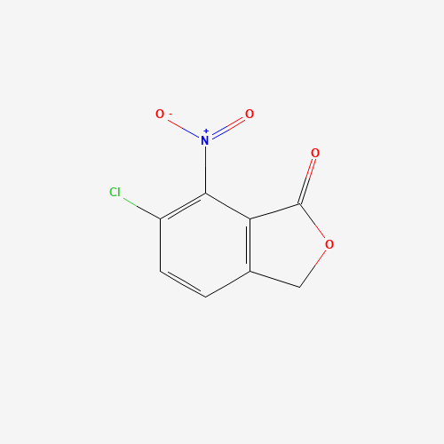 6-CHLORO-7-NITRO-3 H-ISOBENZOFURAN-1-ONE (CAS: 886497-05-8) - Chemical Structure and Molecular Formula 