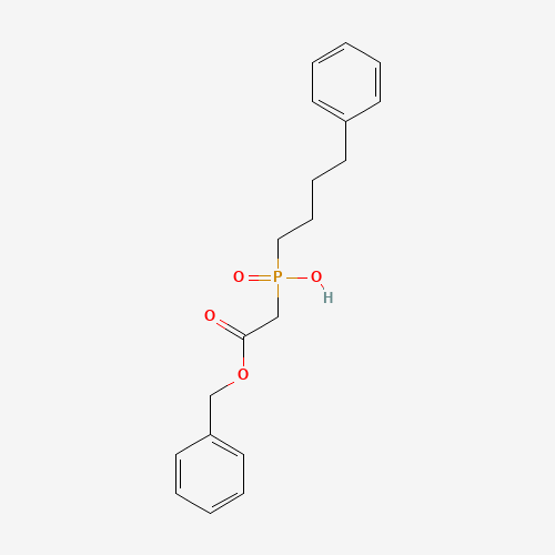 Benzyl hydroxy(4-phenylbutyl)phosphinoylacetate (CAS: 87460-09-1) - Chemical Structure and Molecular Formula 