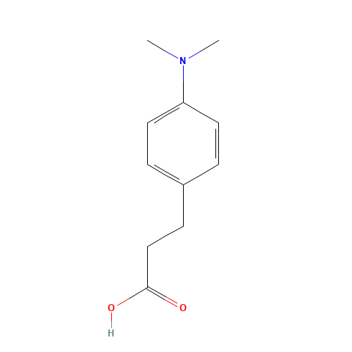 3-[4-(DIMETHYLAMINO)PHENYL]PROPANOIC ACID (CAS: 73718-09-9) - Chemical Structure and Molecular Formula 