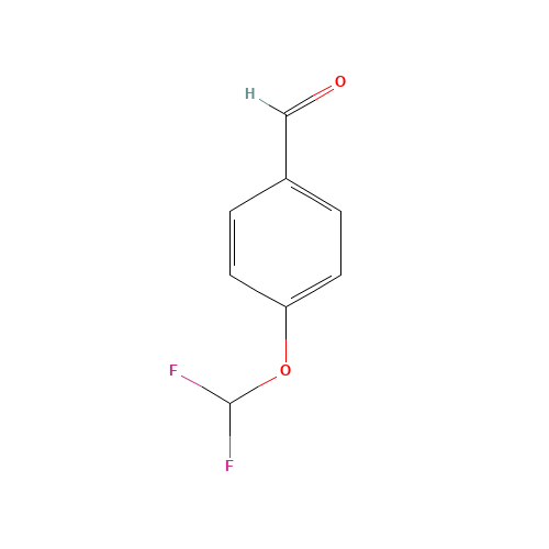 4-(DIFLUOROMETHOXY)BENZALDEHYDE (CAS: 73960-07-3) - Chemical Structure and Molecular Formula 