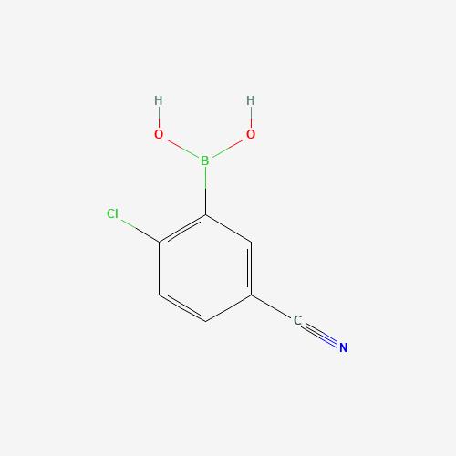 2-CHLORO-5-CYANOPHENYLBORONIC ACID (CAS: 936249-33-1) - Chemical Structure and Molecular Formula 