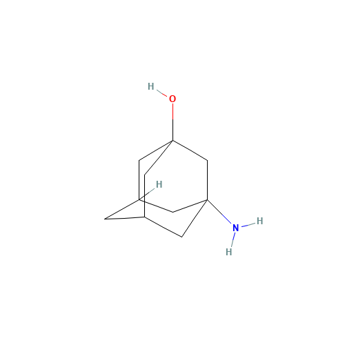 3-Amino-1-hydroxyadamantane (CAS: 702-82-9) - Chemical Structure and Molecular Formula 