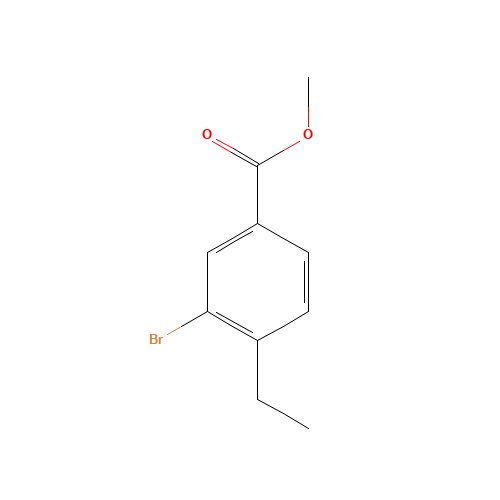 methyl 3-bromo-4-ethylbenzoate (CAS: 113642-05-0) - Chemical Structure and Molecular Formula 