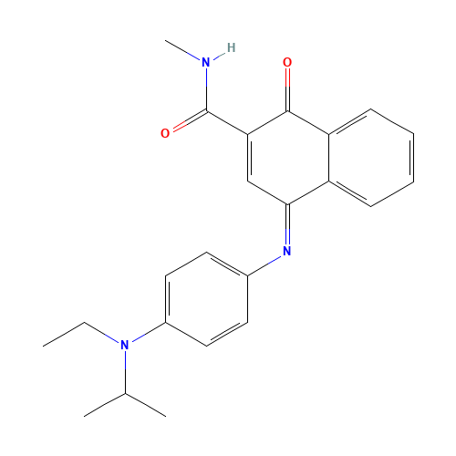 4-[[4-[ethyl(1-methylethyl)amino]phenyl]imino]-1,4-dihydro-N-methyl-1-oxo-2-Naphthalenecarboxamide (CAS: 161358-44-7) - Related Chemical Product