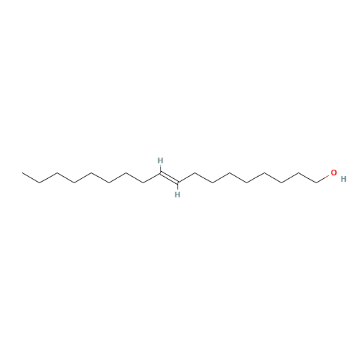 TRANS-9-OCTADECENOL (CAS: 506-42-3) - Chemical Structure and Molecular Formula 