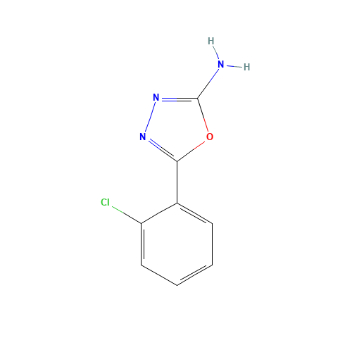 2-Amino-5-(2-chlorophenyl)-1,3,4-oxadiazole (CAS: 2138-98-9) - Chemical Structure and Molecular Formula 