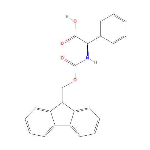 FMOC-D-PHG-OH (CAS: 111524-95-9) - Chemical Structure and Molecular Formula 