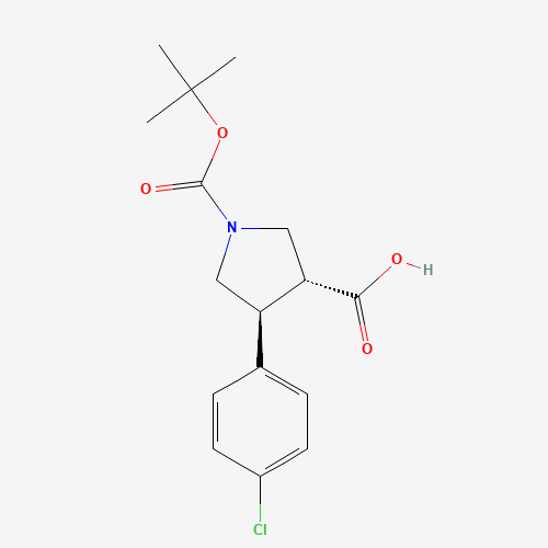 trans-1-Boc-4-(4-chlorophenyl)-3-pyrrolidinecarboxylic acid (CAS: 851485-00-2) - Related Chemical Product