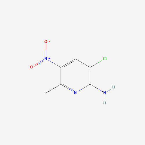 2-AMINO-3-CHLORO-5-NITRO-6-PICOLINE (CAS: 56960-81-7) - Chemical Structure and Molecular Formula 