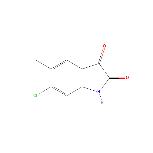 6-CHLORO-5-METHYLISATIN (CAS: 96187-75-6) - Chemical Structure and Molecular Formula 