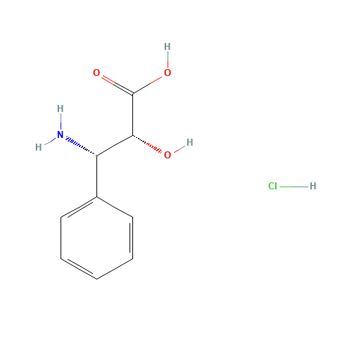 (2R,3S)-3-Phenylisoserine hydrochloride (CAS: 132201-32-2) - Chemical Structure and Molecular Formula 