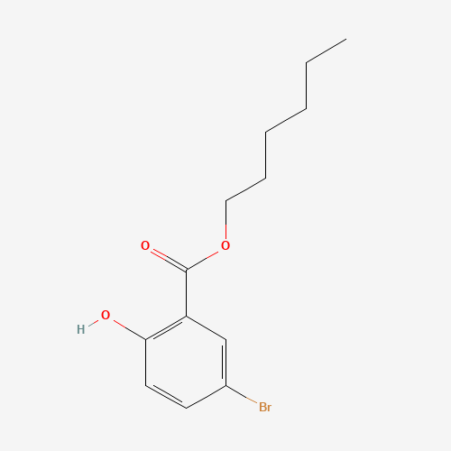 hexyl 5-bromo-2-hydroxybenzoate (CAS: 100614-10-6) - Chemical Structure and Molecular Formula 