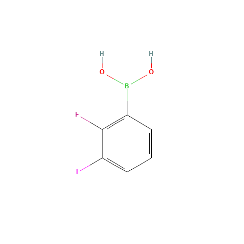 2-FLUORO-3-IODOPHENYLBORONIC ACID (CAS: 1016231-39-2) - Chemical Structure and Molecular Formula 
