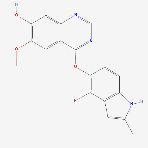 4-(4-Fluoro-2-methyl-1H-indol-5-yloxy)-6-methoxyquinazolin-7-ol (CAS: 574745-76-9) - Related Chemical Product
