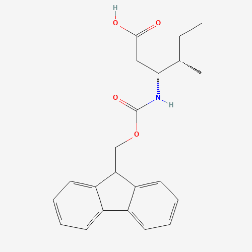 Fmoc-L-beta-homoisoleucine (CAS: 193954-27-7) - Chemical Structure and Molecular Formula 