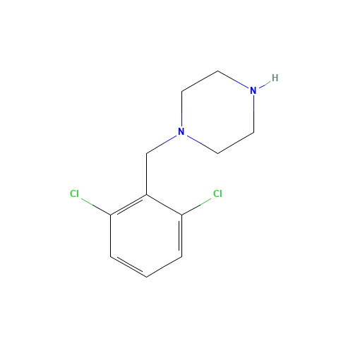 1-(2,6-DICHLOROBENZYL)PIPERAZINE (CAS: 102292-50-2) - Chemical Structure and Molecular Formula 