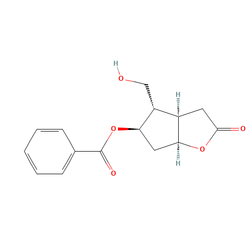 (3aR,4S,5R,6aS)-(-)-5-(Benzoyloxy)-hexahydro-4(-hydroxymethyl)-2H-cyclopenta[b]furan-2-one (CAS: 39746-00-4) - Related Chemical Product