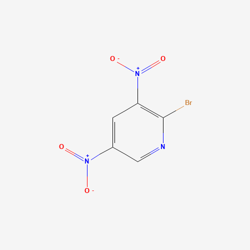 2-BROMO-3,5-DINITROPYRIDINE (CAS: 16420-30-7) - Chemical Structure and Molecular Formula 