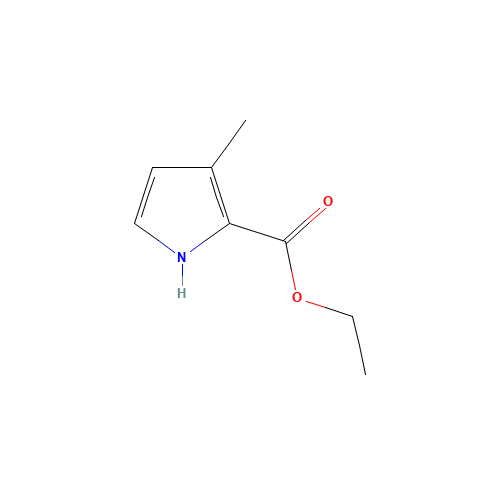 Ethyl 3-methyl-1H-pyrrole-2-carboxylate (CAS: 20032-32-0) - Chemical Structure and Molecular Formula 