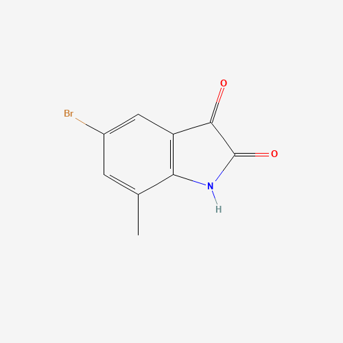 5-BROMO-7-METHYL-1H-INDOLE-2,3-DIONE (CAS: 77395-10-9) - Chemical Structure and Molecular Formula 