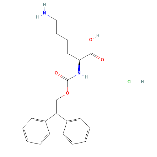 Nalpha-Fmoc-L-lysine hydrochloride (CAS: 139262-23-0) - Chemical Structure and Molecular Formula 