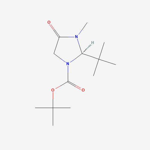 (R)-1-BOC-2-TERT-BUTYL-3-METHYL-4-IMIDAZOLIDINONE (CAS: 119838-44-7) - Chemical Structure and Molecular Formula 