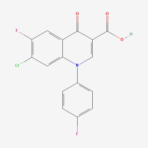 1-(p-Fluoro-phenyl-6-fluoro-7-chloro-4-oxo-3-quinolinecarboxylic acid chemical structure 1-(p-Fluoro-phenyl-6-fluoro-7-chloro-4-oxo-3-quinolinecarboxylic acid (CAS: 98105-79-4) - Chemical Structure and Molecular Formula