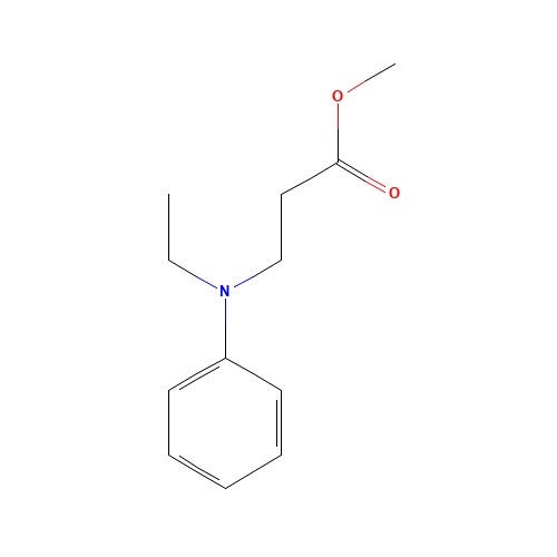 N-ETHYL-N-METHOXYCARBONYLETHYL ANILINE (CAS: 21608-06-0) - Chemical Structure and Molecular Formula 
