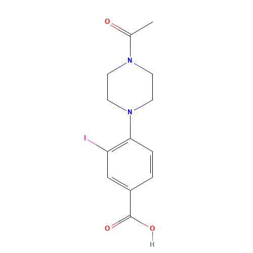 4-(4-acetylpiperazin-1-yl)-3-iodobenzoic acid (CAS: 1131614-95-3) - Related Chemical Product