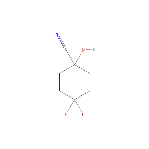 4,4-difluoro-1-hydroxycyclohexanecarbonitrile (CAS: 1150617-90-5) - Chemical Structure and Molecular Formula 