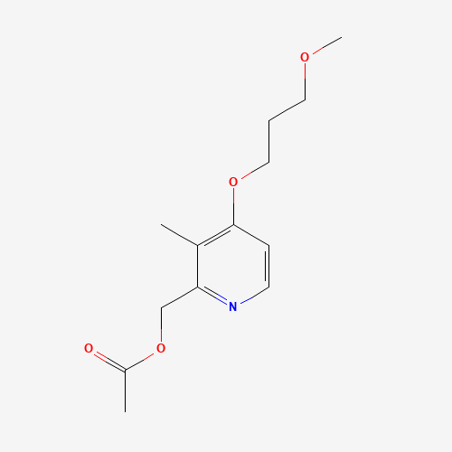 2-(ACETOXYMETHYL)4-(3-METHOXYPROPOXY)-3-METHYLPYRIDINE (CAS: 117977-19-2) - Chemical Structure and Molecular Formula 